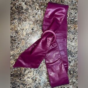 Magenta, vintage leather belt no stretch length 41.5